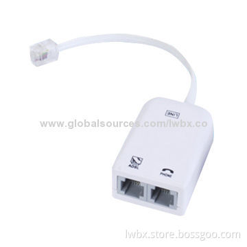 ADSL Modem Splitter with Optimized Low Pass Filter Performance and EMI/FRI Filtering
